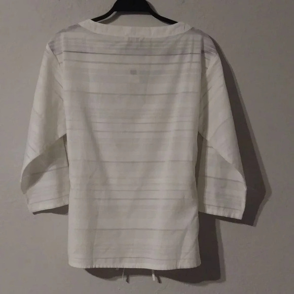 Gap Peplum drawstring Striped Top - Picture 4 of 5